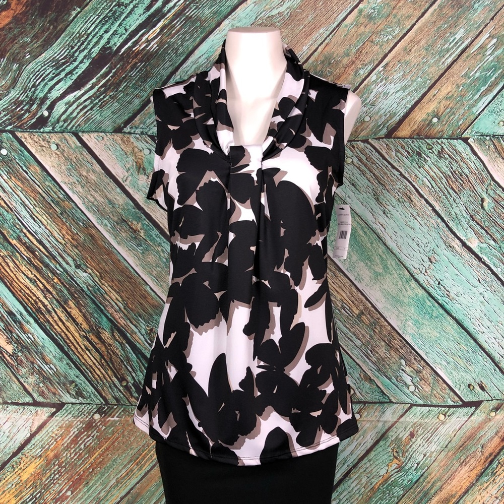 D3 - Larry Levine Drape Front Tie Butterfly Top - S
